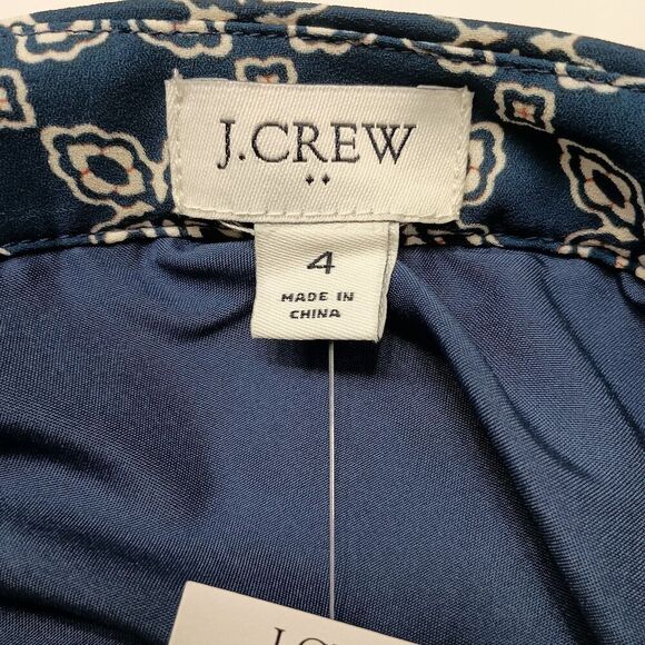 J CREW Size 4 Pleated Mini Skirt Accordion Pleat Mini Lined Print CC844 $98 New - Picture 9 of 10